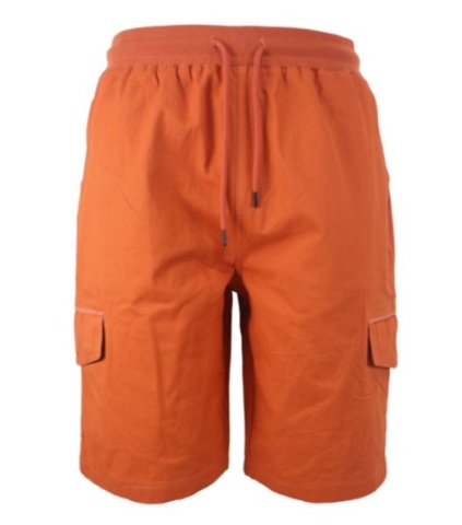 mens elastic drawstring cargo shorts
