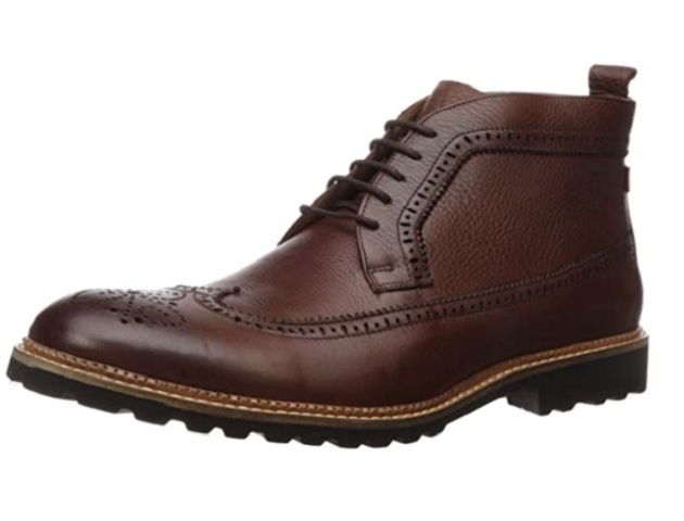 Marc Joseph New York Men's Leather Lightweight Ankle Boot Wingtip, Cognac, 10.5