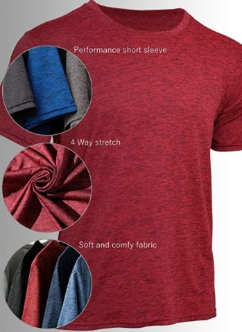 Real Essentials 4 Pk Youth Dry Fit Athletic Short- Sleeved T-Shirts, Assorted, M