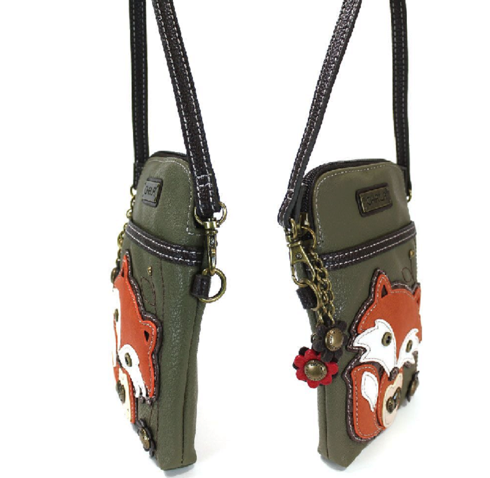 Charming Chala Foxy Fox Woodland Mini Crossbody Bag - Brown Faux Leather Purse