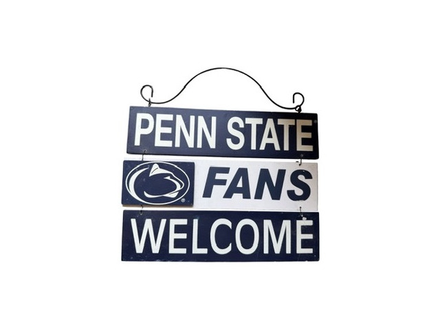 College Welcome Fans Penn State Wood Slat Ladder Sign 10.5" X 12"