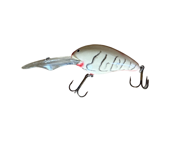 Vintage Berky Signed Fishing Lure Red and Beige Striped