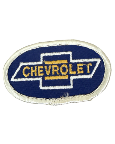 Chevrolet Blue White and Yellow Logo Vintage Uniform Patch
