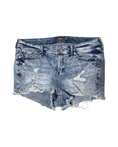 Torrid #Feelthefit sz 16 Light Blue Denim Jean Shorts with Frings