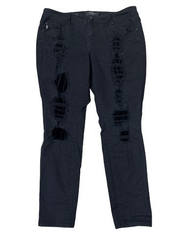 Torrid Premium Women's Size 16 Black Distressed Black Denim Jeans