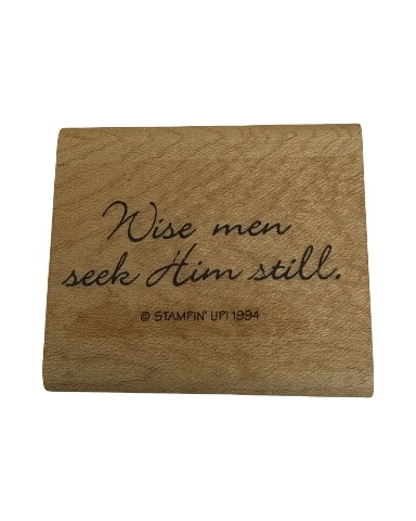 Wise Men still Seek Him Stamping Up Village Wooden Rubber Stamp