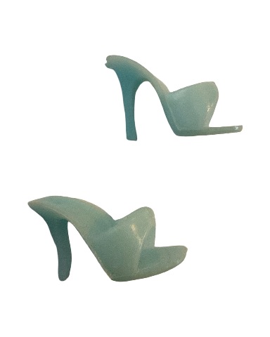 Vintage Doll Barbie Soft Blue Pump Heels
