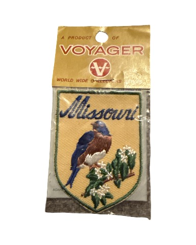 Missouri State Blue Bird and Dog Wood New on Card Vintage Uniform Patch