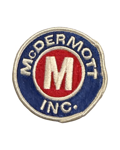 McDermott Inc 3" patch Vintage Uniform Patch