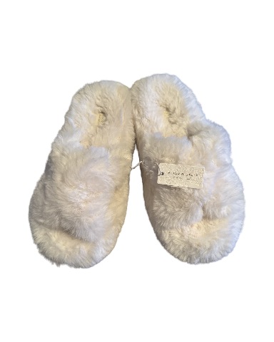 White Fur Altar'd State Women's SZ 10 M Medium Slipper Sandal