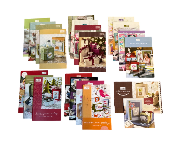 Stampin Up Pamplet Booklet Lot Wooden Rubber Stamp. lot of 20 Idea Books