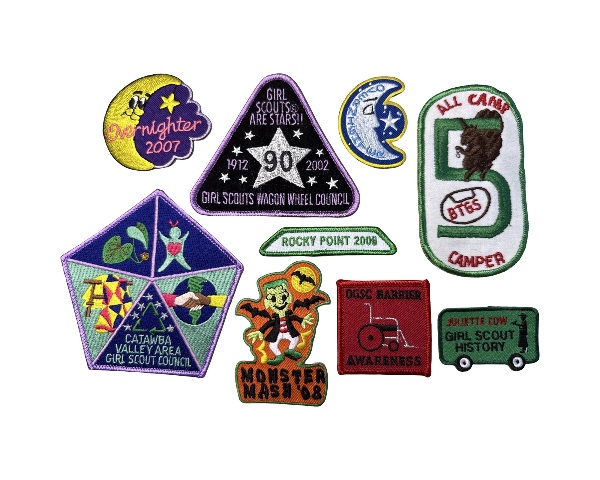 Girl Scouts Gs Vintage Uniform Patch Lot 2002 2006 Wagon Wheel Catawba Valley