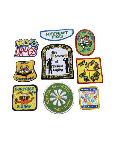 Girl Scouts Gs Vintage Uniform Patch Lot Animal Shelter 1980-81 Council Trainer