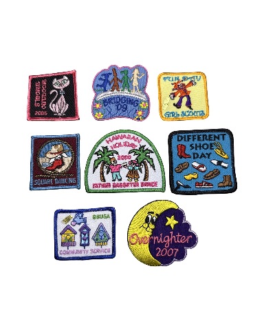 Girl Scouts Gs Vintage Uniform Patch Lot 2005 Square Dancing Bridging 2009 2000