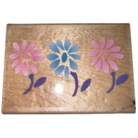 Hampton Art French Kiss Flower Trio Blooms Garden Wooden Rubber Stamp