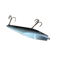 Vintage XL Fishing Lure Oversized Black and Silver Sparkles
