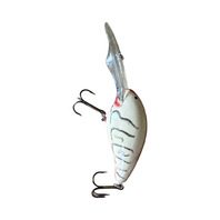Vintage Berky Signed Fishing Lure Red and Beige Striped