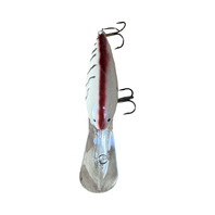 Vintage Berky Signed Fishing Lure Red and Beige Striped