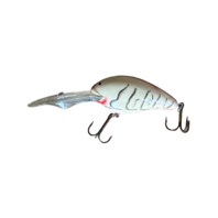 Vintage Berky Signed Fishing Lure Red and Beige Striped