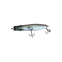 Vintage Fishing Lure Green Spotted Sparkles 4.75" Lure