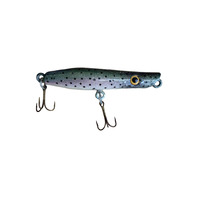 Vintage Fishing Lure Green Spotted Sparkles 4.75