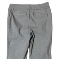 Dalia Women's 16W Seersucker Blue and White striped cropped Capris Pants Dalia Women's 16W Seersucker Blue and White striped cropped Capris Pants