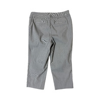 Dalia Women's 16W Seersucker Blue and White striped cropped Capris Pants Dalia Women's 16W Seersucker Blue and White striped cropped Capris Pants