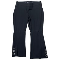 Slim Factor  by Investments Kick Flare XL Black Ankle Length Rivet Accent Pants Slim Factor  by Investments Kick Flare XL Black Ankle Length Rivet Accent Pants