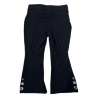 Slim Factor  by Investments Kick Flare XL Black Ankle Length Rivet Accent Pants Slim Factor  by Investments Kick Flare XL Black Ankle Length Rivet Accent Pants