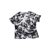 Pesion Black and White Abstract T-Shirt with Red Sequined Lips XXL Pesion Black and White Abstract T-Shirt with Red Sequined Lips XXL