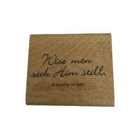 Wise Men still Seek Him Stamping Up  Village Wooden Rubber Stamp