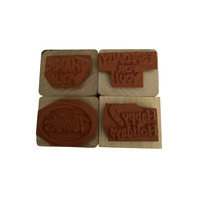 Happy Holidays Thank You Especially For You  Wooden Rubber Stamp