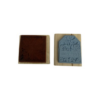 Stamping Up Damask Print with For You Gift Tag Wooden Rubber Stamp