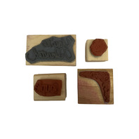 Commotion Art Impression Rose Couple Your're Invited Wooden Rubber Stamp