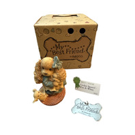 My Best Friend Enesco All it Takes is a Litter Love in Box Cocker Spaniel Figure