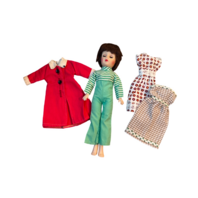 10" High Heel fashion Doll Lot with clothes Dressses Coat Brunette Short Hair