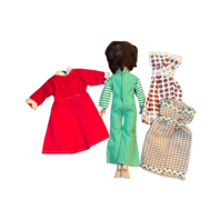 10" High Heel fashion Doll Lot with clothes Dressses Coat Brunette Short Hair