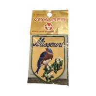 Missouri State Blue Bird and Dog Wood New on Card Vintage Uniform Patch