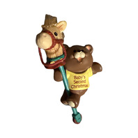 Hallmark Baby's Second Christmas Bear and Horse Keepsake Christmas Ornament 1985