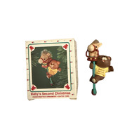 Hallmark Baby's Second Christmas Bear and Horse Keepsake Christmas Ornament 1985
