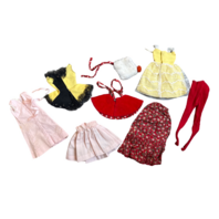 Vintage Skipper Doll Clothing Lot by Mattel Embroidered Top Dress Skirt Hat Tags