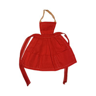 Vintage Barbie Doll Red Apron Tagged Outfit Set