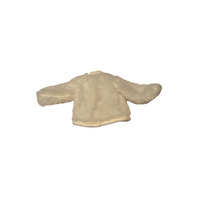 Vintage Barbie White Faux Fur Coat Jacket