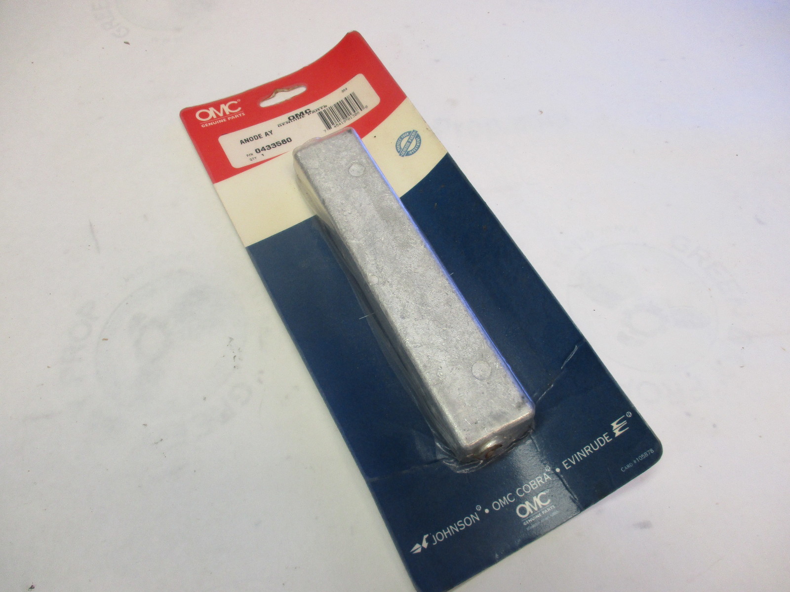 0433580 433580 5007089 OMC Evinrude Johnson Stern Bracket Anode 40 - 250 HP