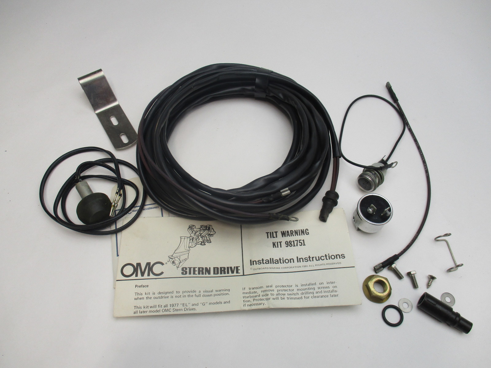 981751 0981751 OMC Sterndrive Visual Tilt Warning Kit