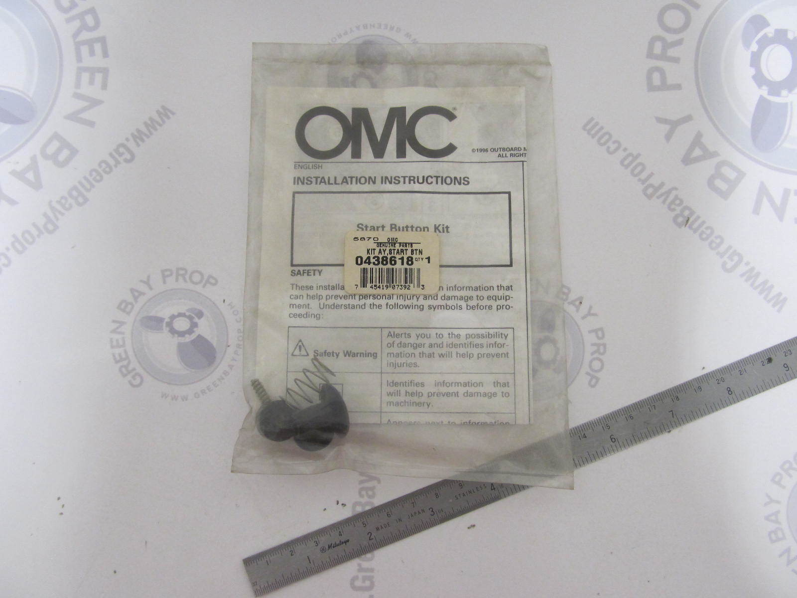 0438618 438618 OMC Start Button Kit Evinrude Johnson 35-65HP