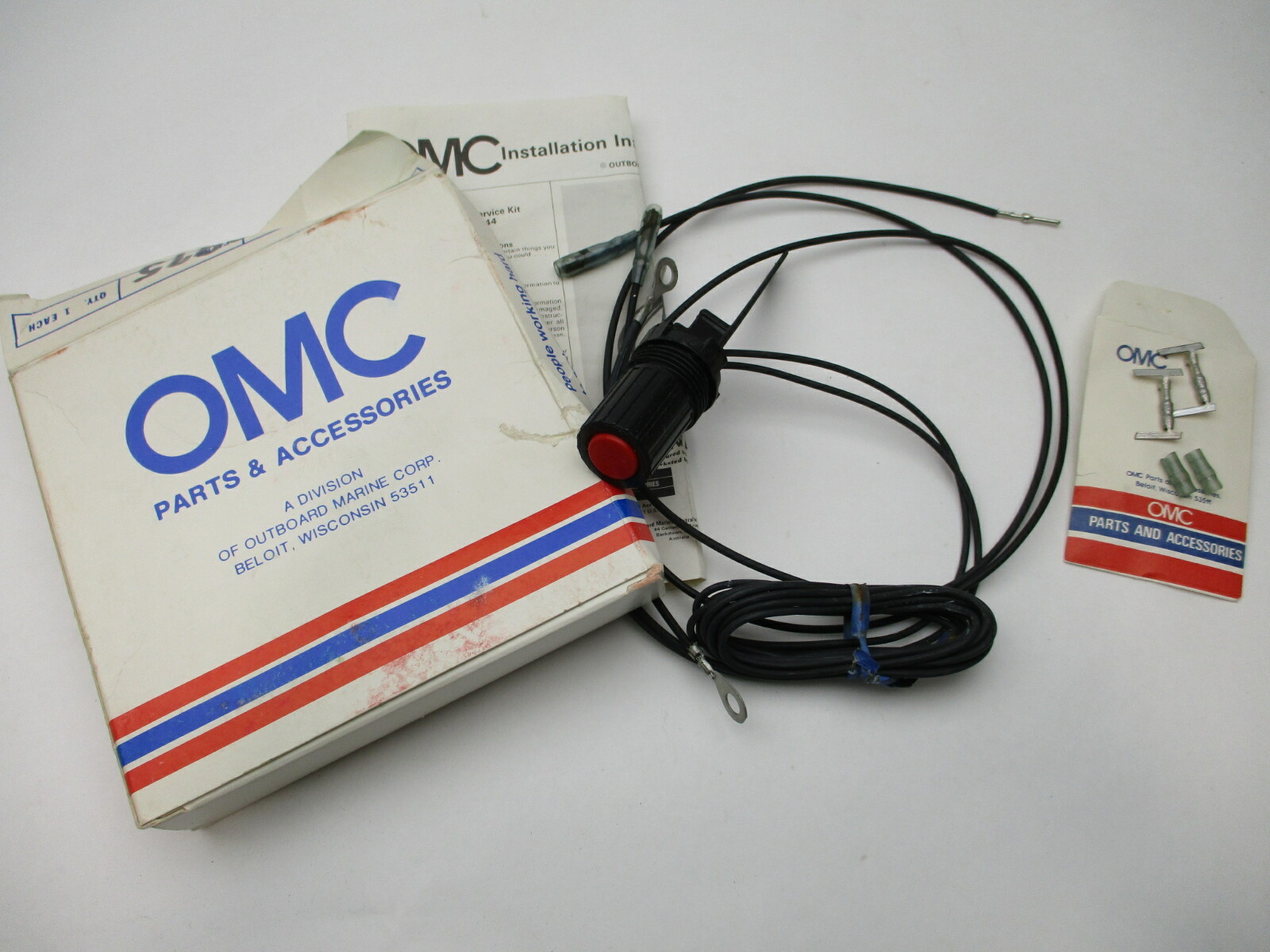 0583975 583975 Evinrude/Johnson/OMC Kill Stop Switch Kit Tiller