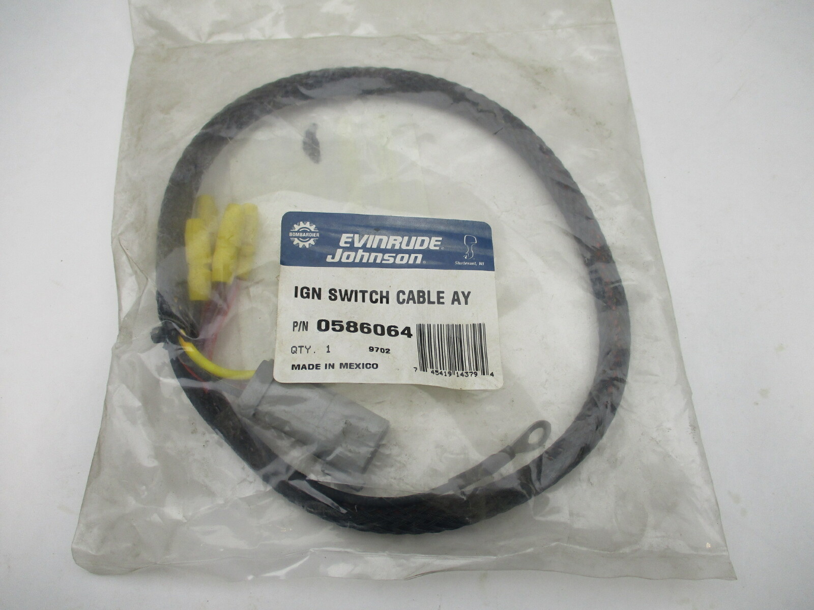 0586064 586064 Ignition Switch Cable Evinrude Johnson 25 35 HP Outboard