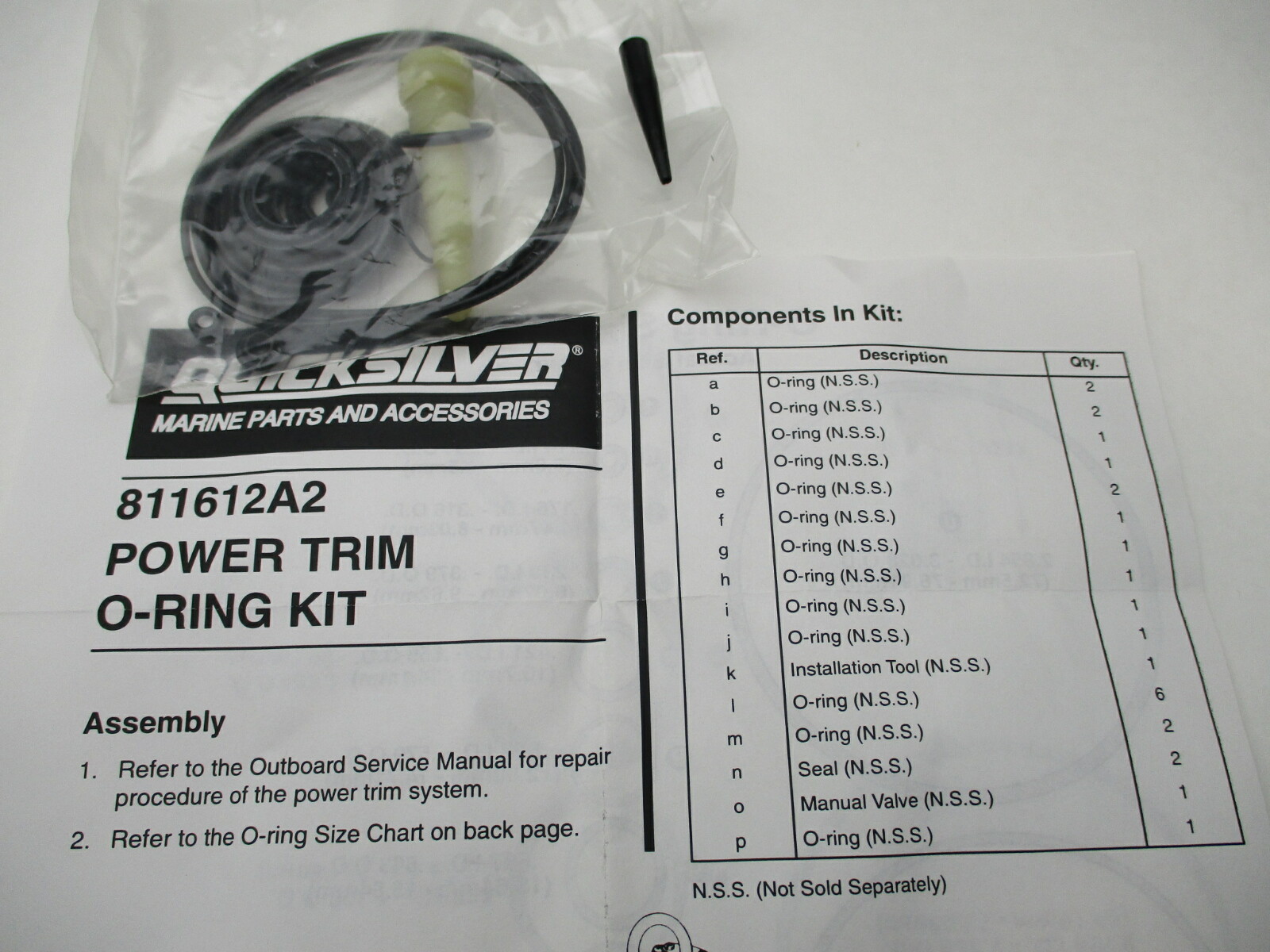 811612A2 Power Trim O-Ring Kit Fits Mercury Mariner 135-250 HP Outboard