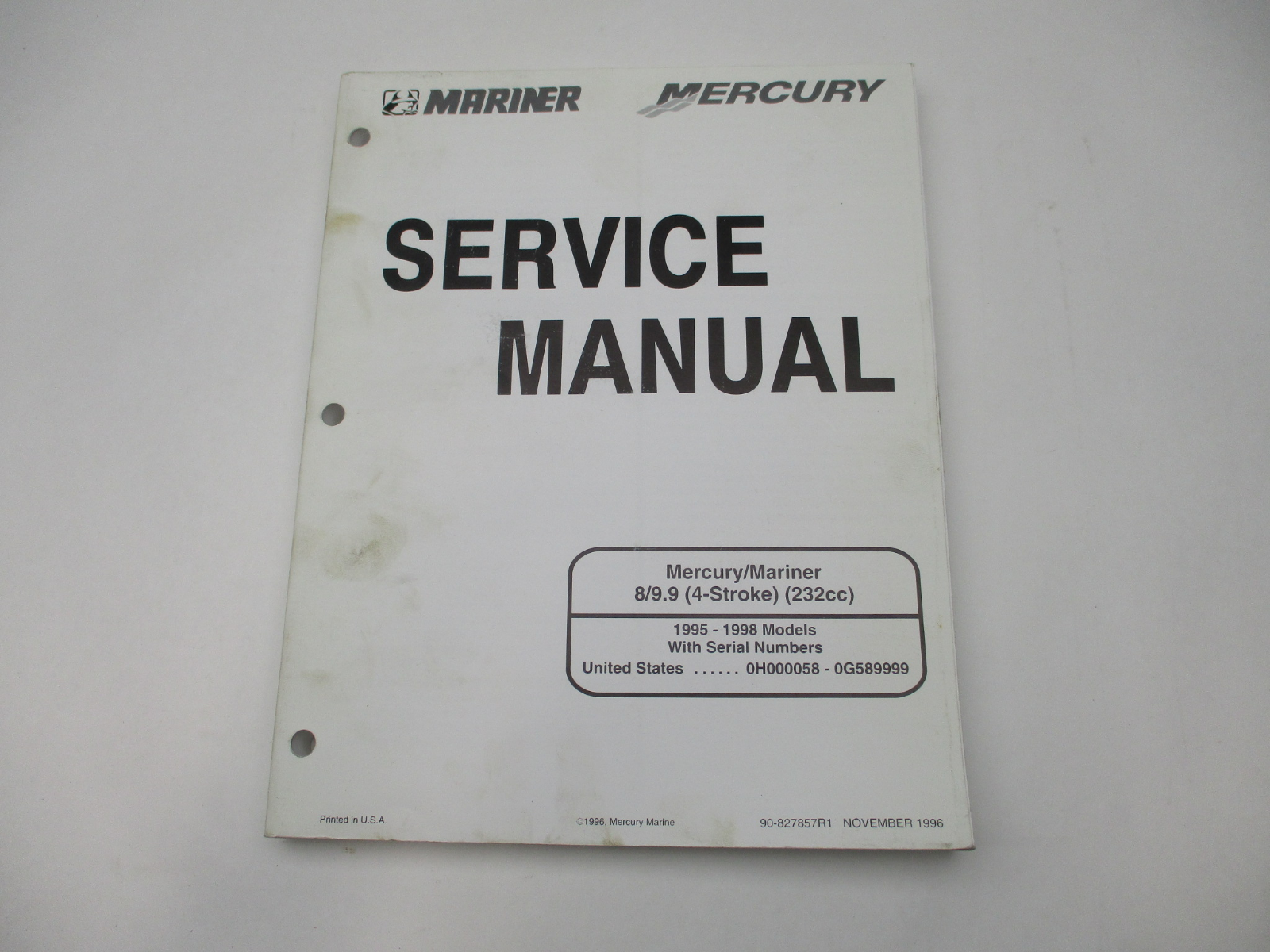 Mercury Outboard Repair Manual 2.5-275 HP 2-Stroke 1990-2000 - Seloc